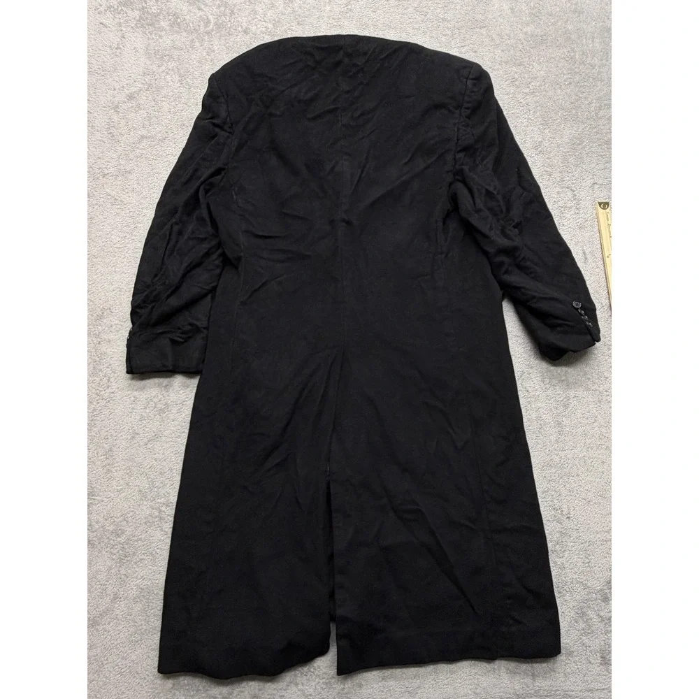 Joseph & Lyman Coat Mens Small‎ Black 100% Cashmere Long Overcoat Bloomingdale's